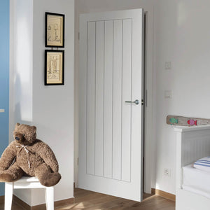 JB Kind Cottage 5 White Primed Moulded FD30 Fire Door