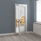 JB Kind Tobago Glazed White Primed Shaker Style FD30 Fire Door