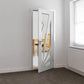 JB Kind Aurora Clear Glazed White Primed Sunshine Style Internal Door