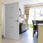JB Kind Geo White Primed Shaker Style Internal Door