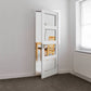 JB Kind Cayman Glazed White Primed Shaker Style Internal Door