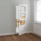 JB Kind Cayman Glazed White Primed Shaker Style Internal Door