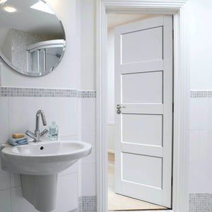 JB Kind Montserrat White Primed Shaker Style FD30 Fire Door