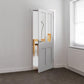 JB Kind Rushmore Glazed White Primed Shaker Style Internal Door