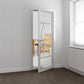 JB Kind Metro Glazed White Industrial Style Internal Door - Pre Finished