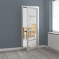 JB Kind Metro Glazed White Industrial Style Internal Door - Pre Finished