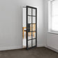 JB Kind Plaza Glazed Black Industrial Style Internal Door - Pre Finished