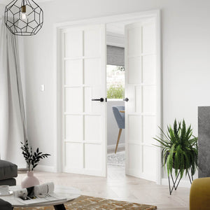 JB Kind Plaza White Industrial Style Internal Door - Pre Finished