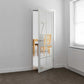 JB Kind Plaza Glazed White Industrial Style Internal Door - Pre Finished