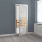 JB Kind Plaza Glazed White Industrial Style Internal Door - Pre Finished