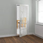 JB Kind Plaza Glazed White Industrial Style Internal Door - Pre Finished