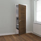 JB Kind Mistral Walnut 3 Pane FD30 Fire Door - Pre Finished