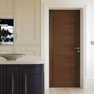 JB Kind Tigris Walnut 5 Panel FD30 Fire Door - Pre Finished