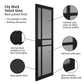 JB Kind City Tinted Glass Black Industrial Art Deco Style Internal Door - Pre Finished