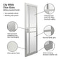 JB Kind City Glazed White Industrial Art Deco Style Internal Door - Pre Finished