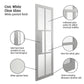 JB Kind Civic Glazed White Industrial Style Internal Door - Pre Finished