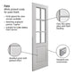 JB Kind Faro Glazed White Primed Moulded Internal Door