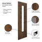 JB Kind Emral Walnut Veneer Glazed Internal Door - Pre Finished