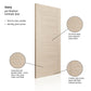 JB Kind Tigris Ivory Laminate Internal Door - Pre Finished