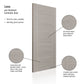 JB Kind Tigris Lava Light Grey Laminate Internal Door - Pre Finished