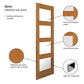JB Kind Nevis Glazed Shaker Style Oak Internal Door - Unfinished