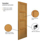 JB Kind Snowdon Oak Shaker Style FD30 Fire Door - Unfinished