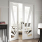 JB Kind Aurora Clear Glazed White Primed Sunshine Style Internal Door