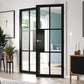 JB Kind Civic Glazed Black Industrial Style Internal Door - Pre Finished