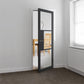 JB Kind Cosmo Glazed Graphite Grey Industrial Style Internal Door - Pre Finished