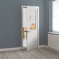 JB Kind Thames White Primed 1/2 Light Glazed Internal Door