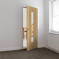 JB Kind Aria Glazed Oak Laminate Internal Door - Pre Finished