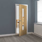 JB Kind Aria Glazed Oak Laminate Internal Door - Pre Finished