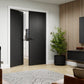 JB Kind Aria Black Laminate Internal Door - Pre Finished