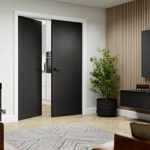 JB Kind Aria Black Laminate Internal FD30 Fire Door - Pre Finished