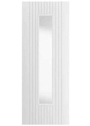 JB Kind Aria Glazed White Primed Internal Door