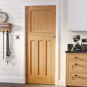 LPD DX 30's Style Oak FD30 Fire Door - Unfinished