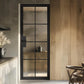 LPD Malvern Industrial Style Clear Glazed Black Internal Door - Pre Finished