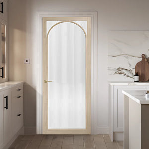 LPD Melrose Blonde Oak Reeded Glazed Internal Door - Pre Finished