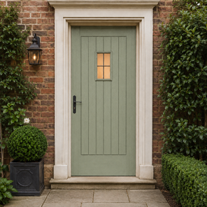 Mendes Hardwood Hillingdon Lead Light External Door - Unfinished