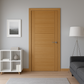Mendes ISEO Deluxe Quarter Cut Oak FD30 Fire Door - Pre Finished
