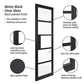 JB Kind Metro Glazed Black Industrial Style Internal Door - Pre Finished