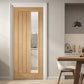 LPD Mexicano Clear Glazed Offset Oak Internal Door - Pre Finished