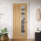 LPD Mexicano Clear Glazed Offset Oak Internal Door - Pre Finished