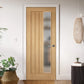 LPD Mexicano Frosted Glazed Offset Oak Internal Door - Pre Finished