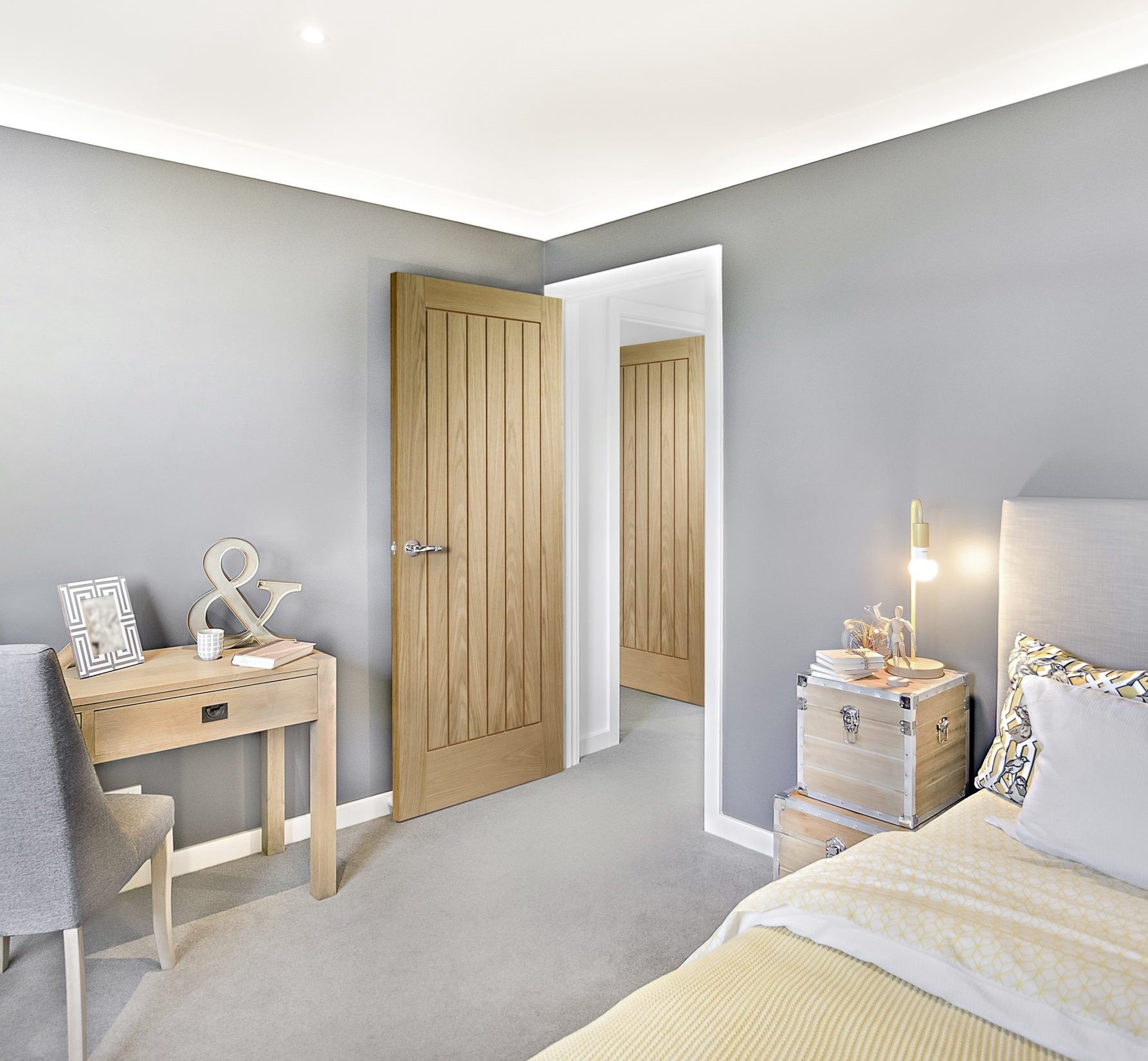 XL Joinery Suffolk Essential Internal Oak FD30 Fire Door - Pre Finishe