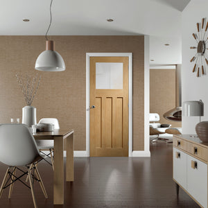 XL Joinery DX Obscure Glass Oak Internal Door - Unfinished