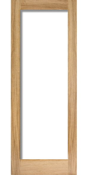 LPD Pattern 10 Glazed Oak FD30 Fire Door - Unfinished