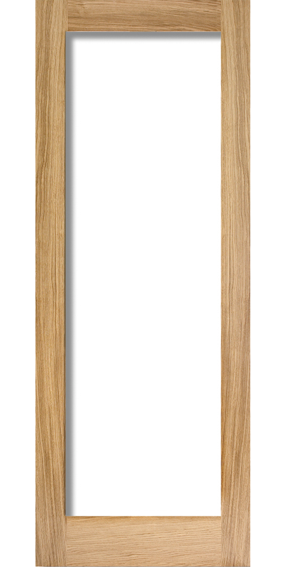 LPD Pattern 10 Glazed Oak FD30 Fire Door - Unfinished