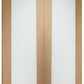 XL Joinery Pattern 10 Oak Door Pair with Obscure Glass - Unfinished