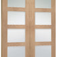 XL Joinery Shaker Oak Door Pair with Clear Glass - Unfinished